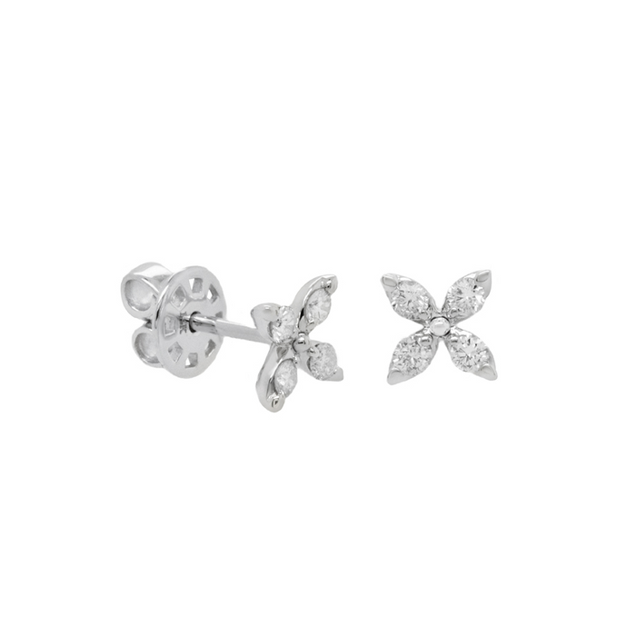 Lab-Grown Diamond Clover Stud Earrings