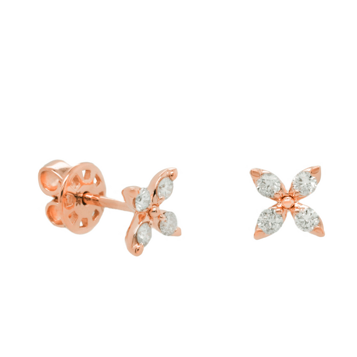 Lab-Grown Diamond Clover Stud Earrings