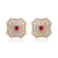 Latte Da Earrings in Ruby