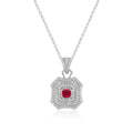 Latte Da Necklace in Ruby - Platinum