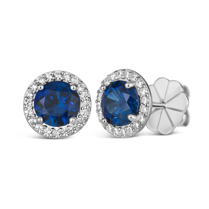 Lola 2 Carat Diamond Crystalline Martini Halo Studs