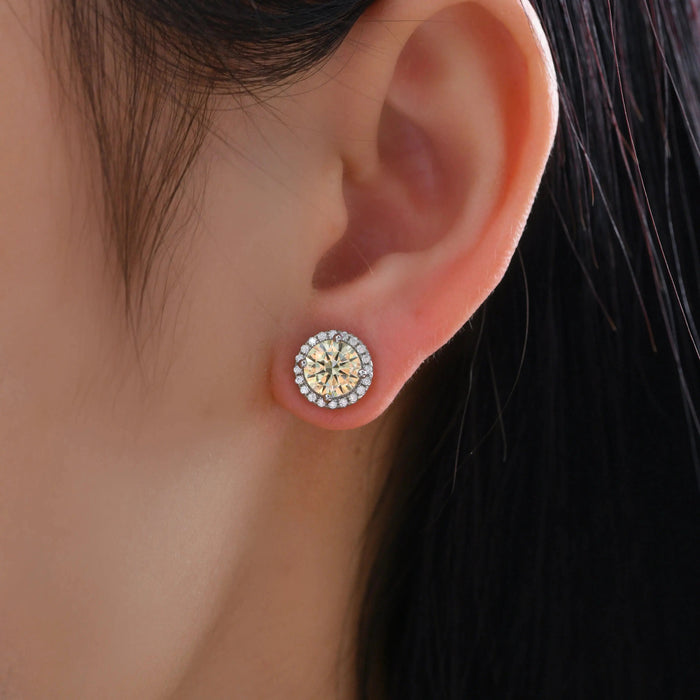 Lola 2 Carat Diamond Crystalline Martini Halo Studs