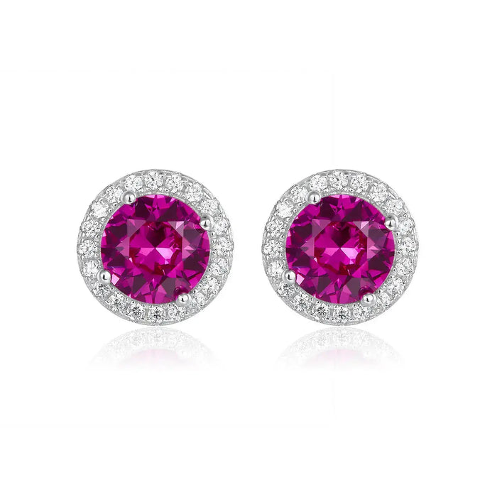 Lola 2 Carat Diamond Crystalline Martini Halo Studs
