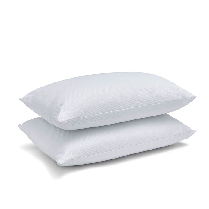 Luxury Quilted Comfort Embossed Pillow Pair White