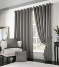 Madison Silver Eyelet Curtains