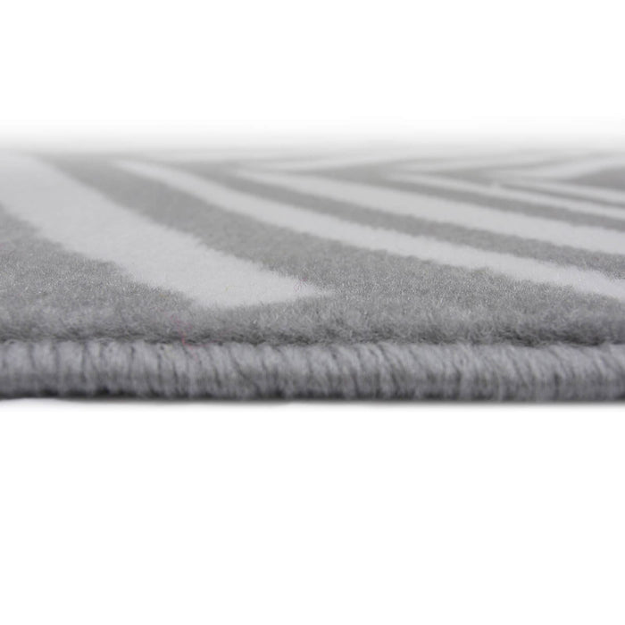 Maestro Herringbone Silver Contemporary Rug