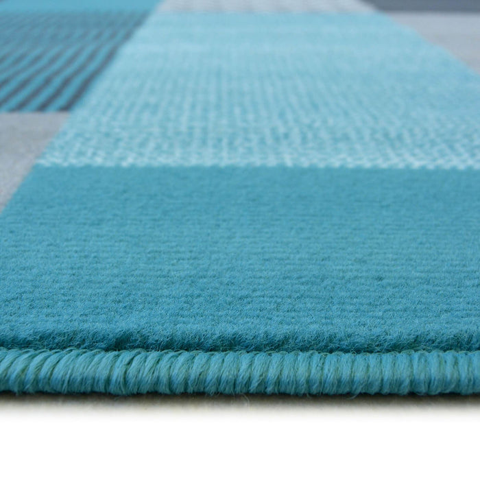 Maestro Montreal Teal Blocks Rug