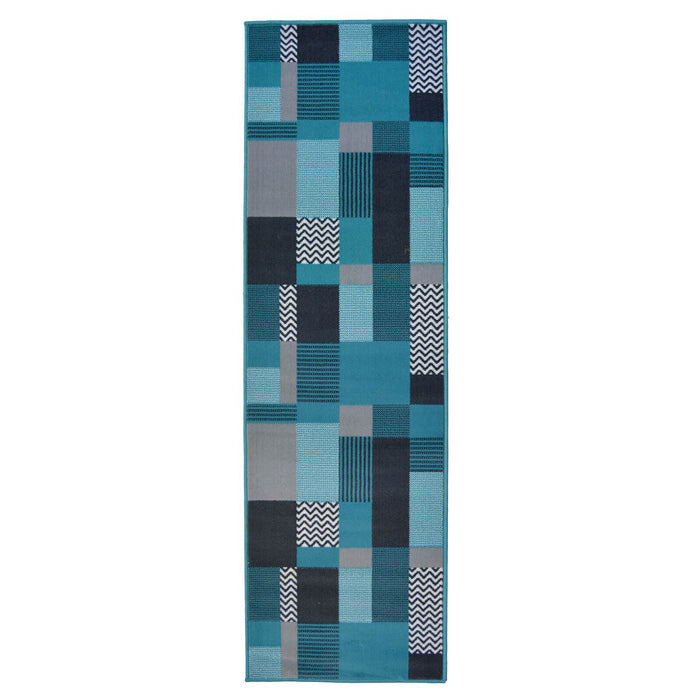 Maestro Montreal Teal Blocks Rug