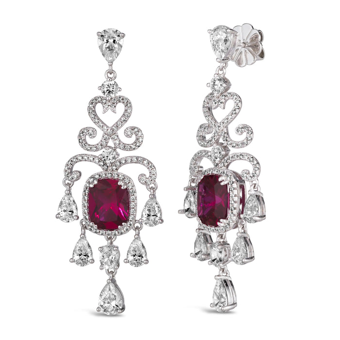 Magnificent Mile Statement Earrings in Ruby