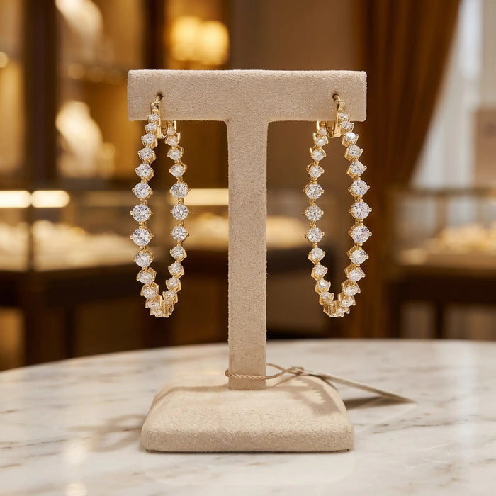 Manhattan Hoop Earrings in Yellow Gold