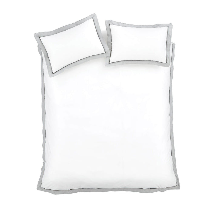 Mayfair White / Silver Duvet Cover Set