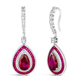 Medellin Gem Drop Earrings in Ruby