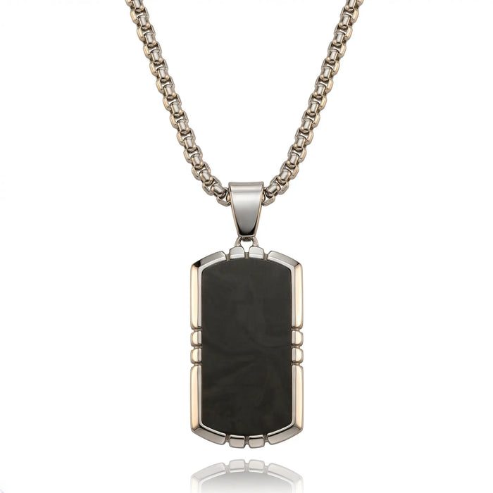 Midnight Obsidian Shield Necklace