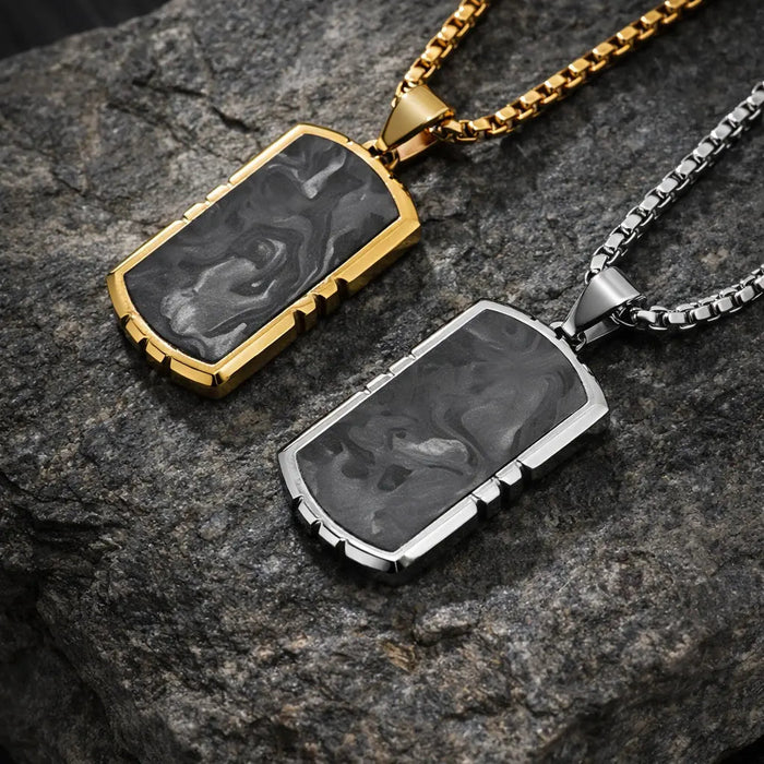 Midnight Obsidian Shield Necklace