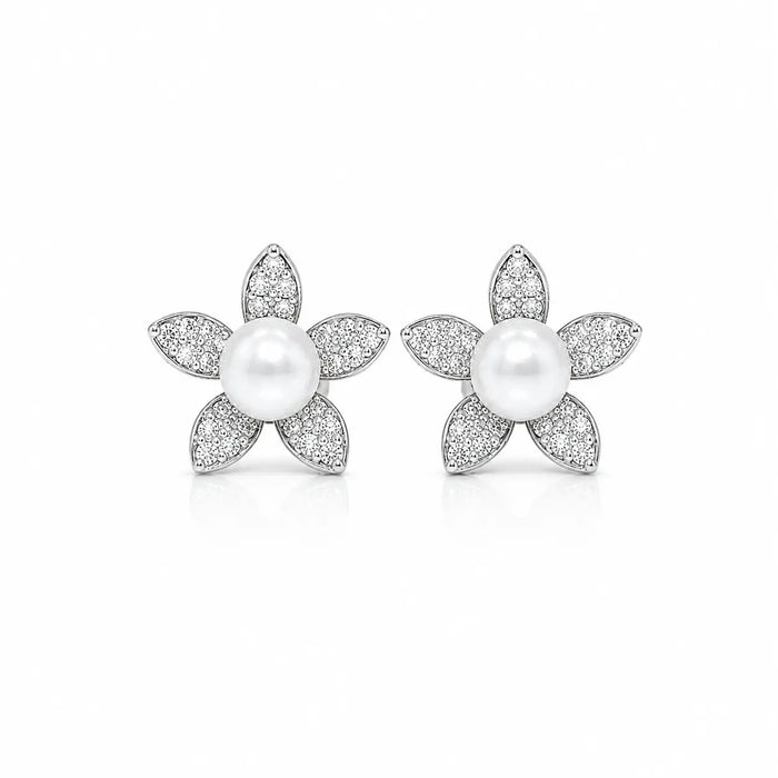Mother of Pearl Bloom Studs by AZ Essentials