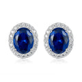 Oleander Earrings in Blue Sapphire