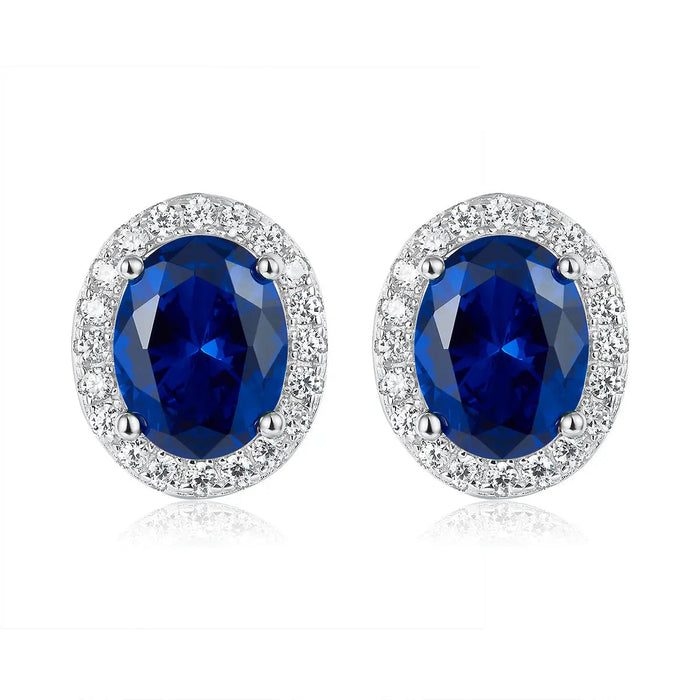 Oleander Earrings in Blue Sapphire