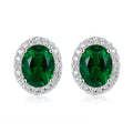 Oleander Earrings in Emerald