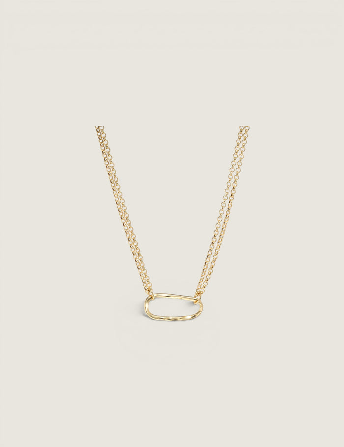 Open Oval Double Strand Rolo Necklace - Fantasia by DeSerio