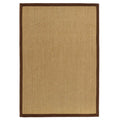 Origins Sisal Rug Warm Natural with Dark Brown Border Rug