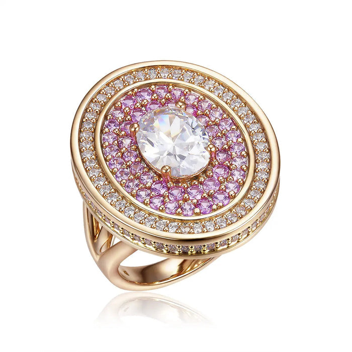 Palazzo Double Halo Cocktail Ring
