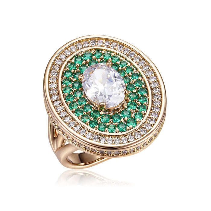 Palazzo Double Halo Cocktail Ring