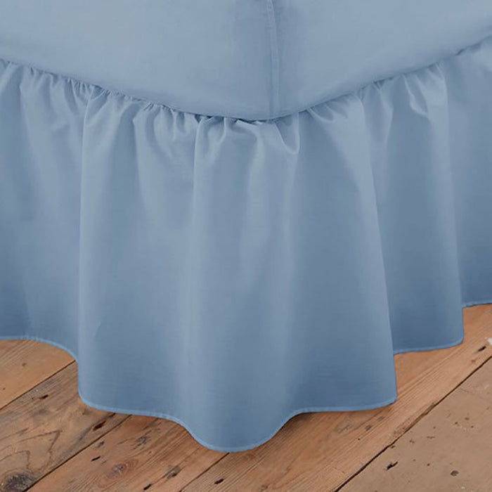Percale Light Blue Platform Valance