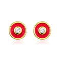 Petit Bubble Earrings in Red
