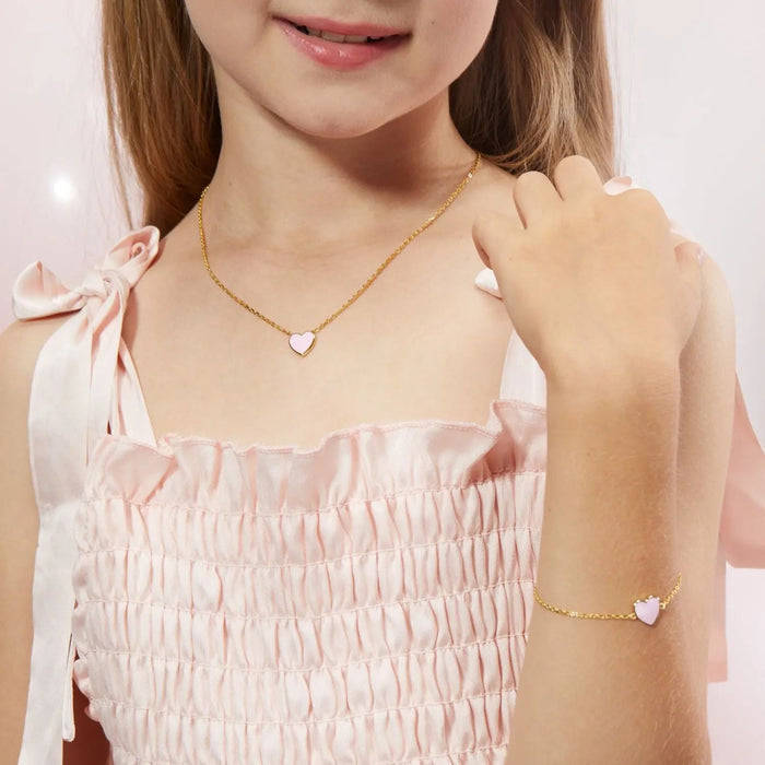 Petit Love Necklace in Pink