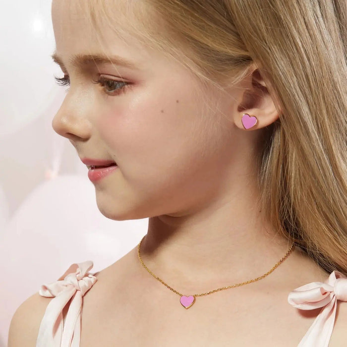 Petit Love Studs in Rose