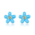 Petit Rosie Earrings in Sky Blue