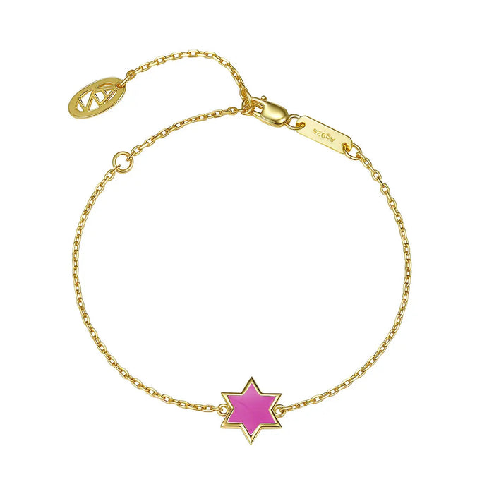 Petit Star of David Bracelet in Rose