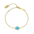 Petit Star of David Bracelet in Sky Blue