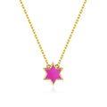 Petit Star of David Necklace in Rose
