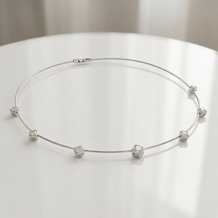 Platinum Drops Choker