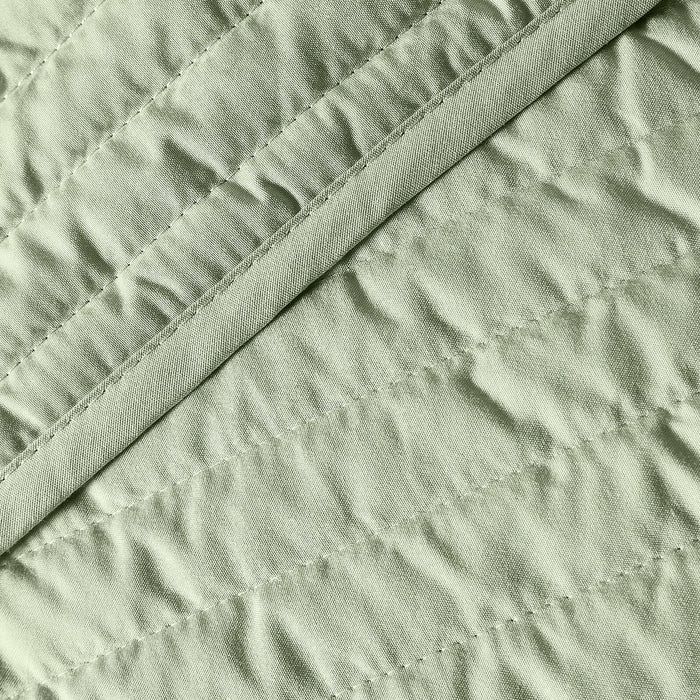 Quilted Lines Bedspread Sage Green