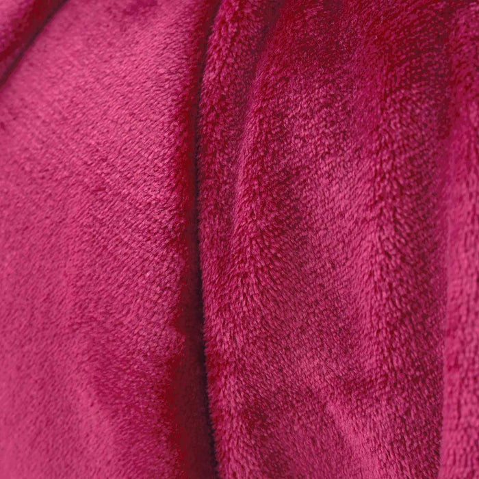 Raschel Velvet Touch Hot Pink Blanket Throw