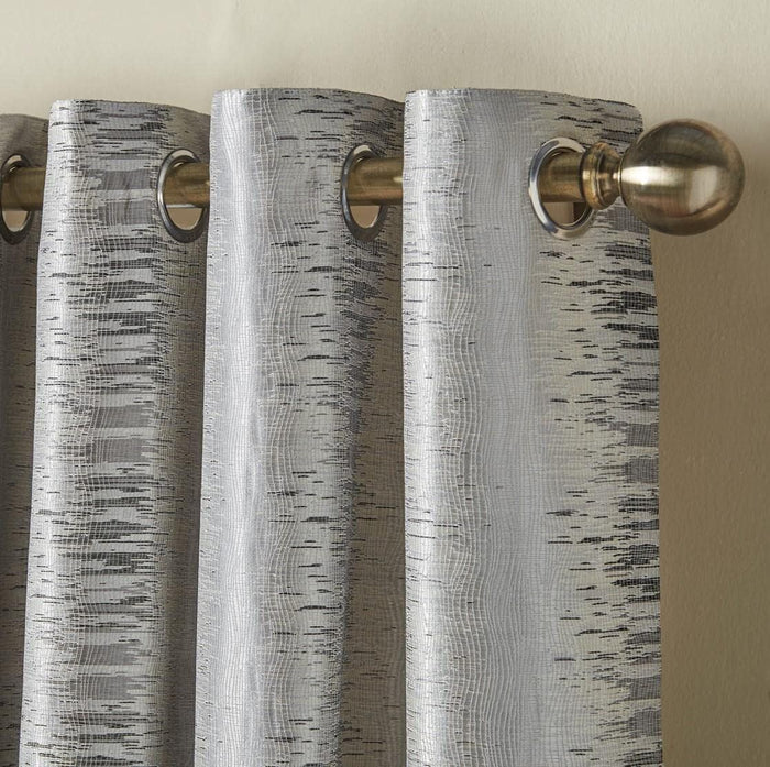 Reflections Silver Eyelet Curtains