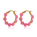 Rosé Bloom Hoops