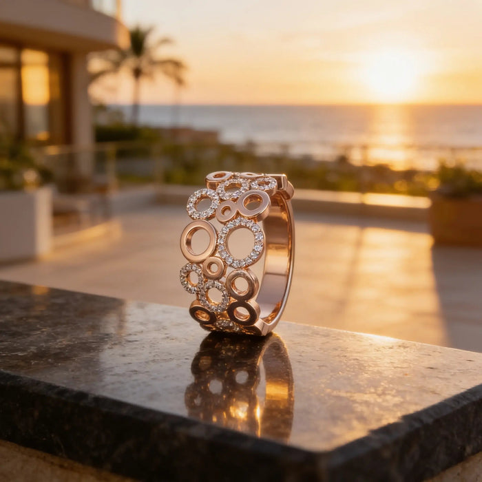 Rosé Circles Ring