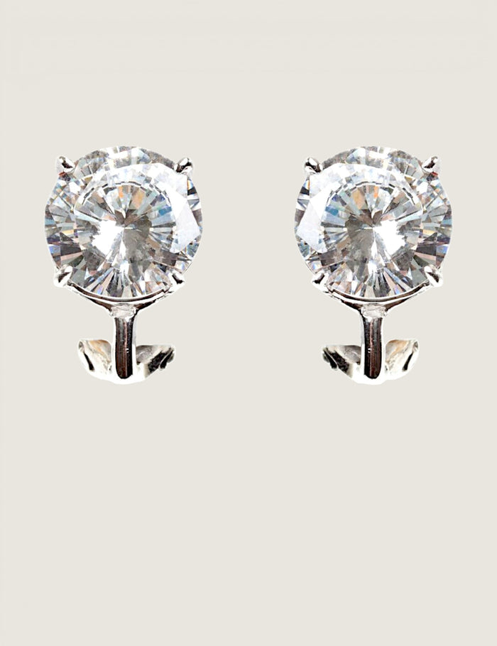 Round Clip Stud Earrings (3.5 TCW) - Fantasia by DeSerio
