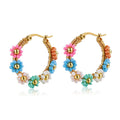 Santorini Bloom Hoops