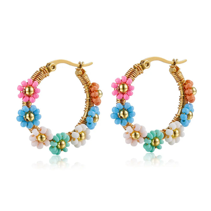 Santorini Bloom Hoops