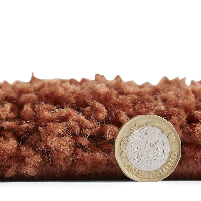 Sierra 9000 Terracotta Plain Shaggy Rug