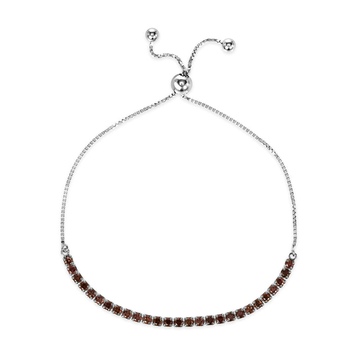 Signature Adjustable Bolo Bracelet in Garnet
