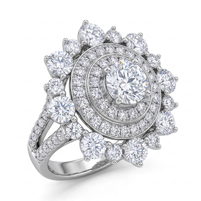 Snowflake Cocktail Ring by AZ Essentials