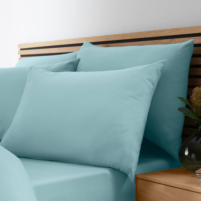 So Soft Easy Iron Standard Pillowcase Pair Duck egg Blue
