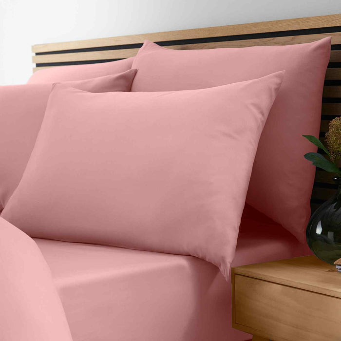 So Soft Non Iron Coral Fitted Sheet