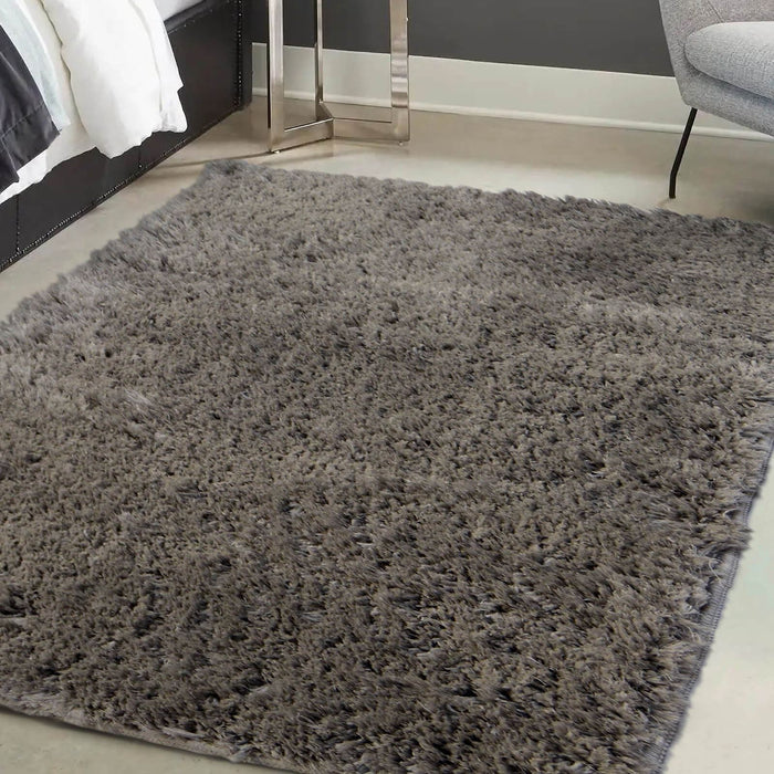 Soft Washable Cosy Grey Plain Rug
