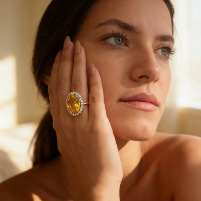 Soleil Oval Cocktail Ring